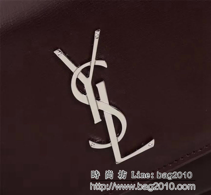 YSL聖羅蘭 專櫃最新 鄭秀文同款 牙籤紋牛皮鏈條單肩斜挎包 442906 YAS1048